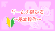 ゲームの遊び方～基本操作～